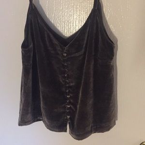 Madewell velvet button down Cami